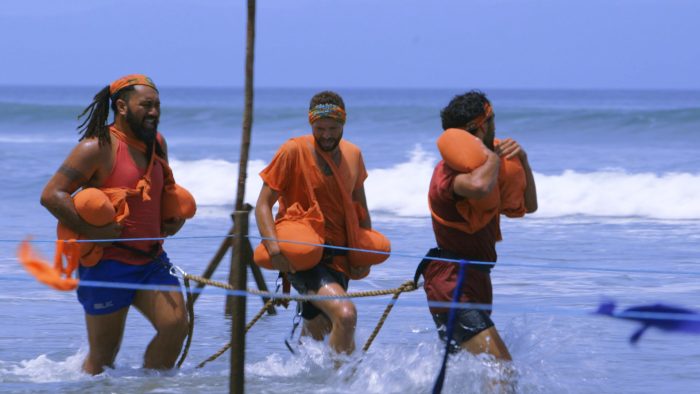 SUR1_E03_The three Mogoton boys weighed down by their sand bags_Photo Credit Warner Bros